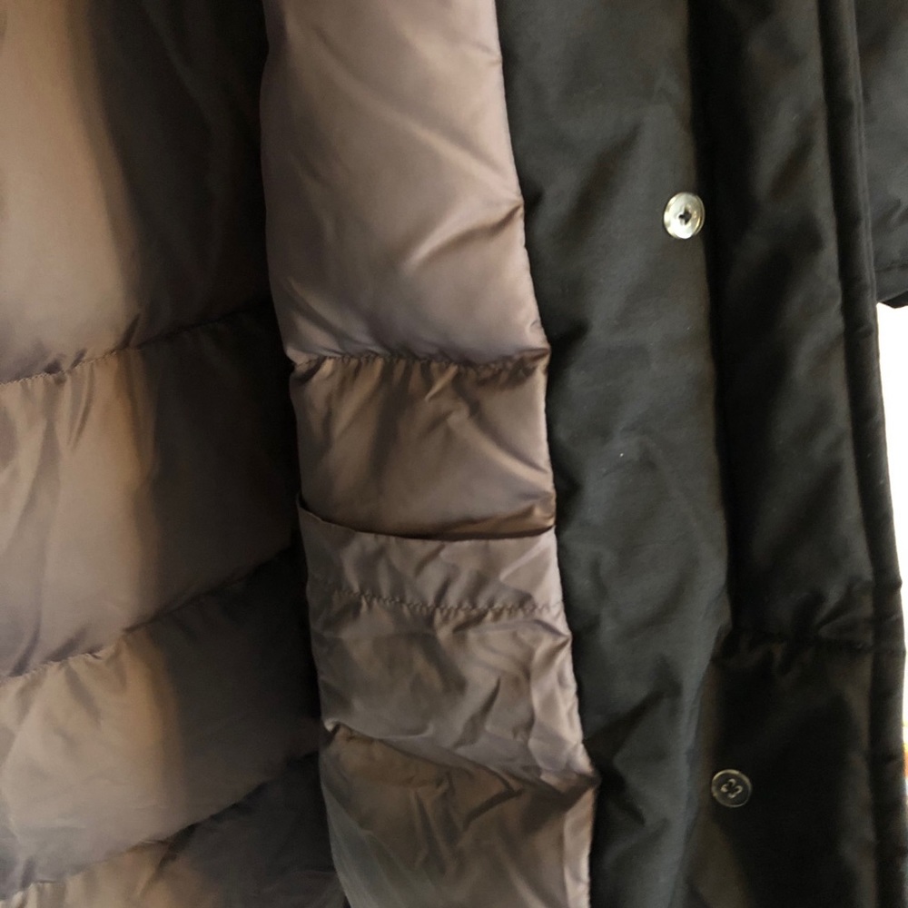 Men’s Lands End Down Parka Black many pockets! - Picture 6 of 8